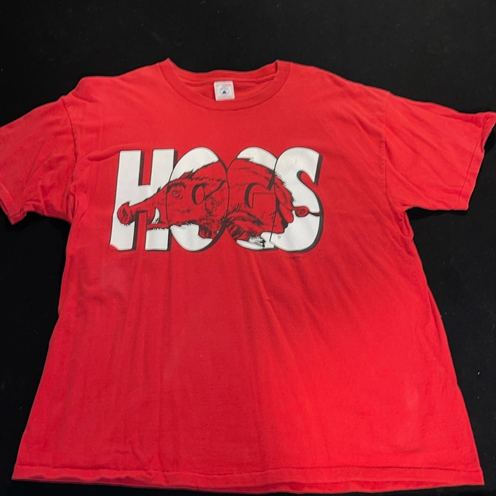 Vintage Arkansas Razorback tee. XL